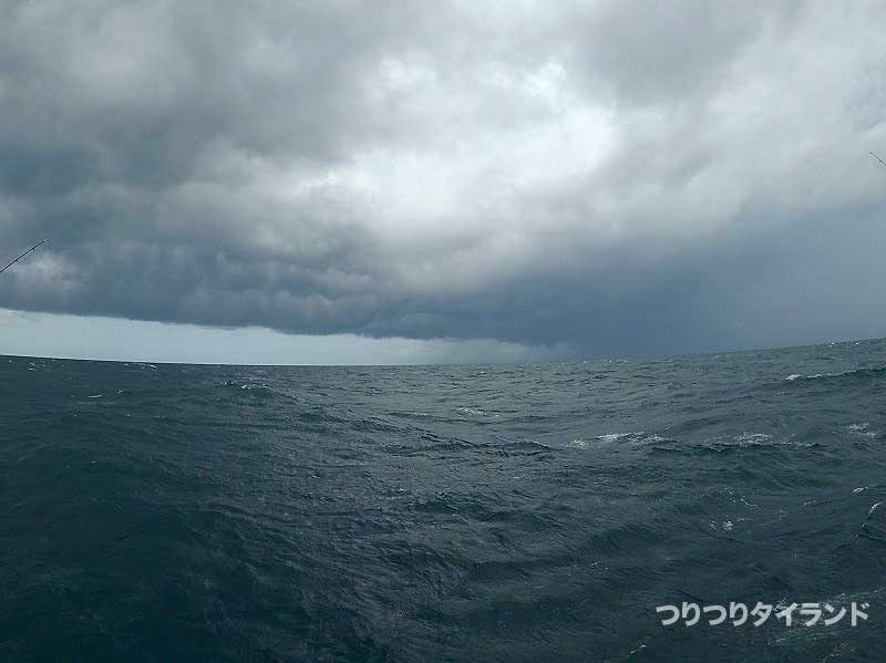タイランド湾の雷雨